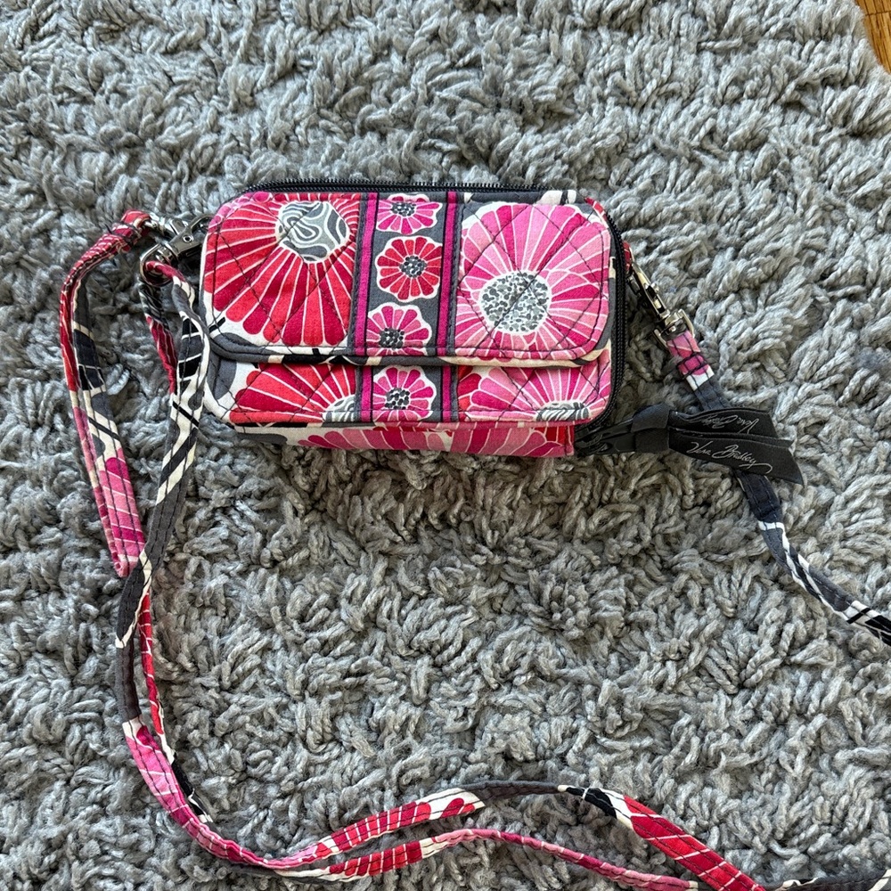 Vera Bradley Vibrant Pink Floral Crossbody Bag
